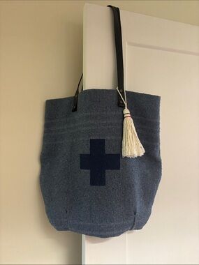 Sea Blue Cross Tote Bag